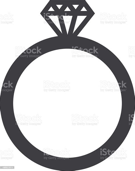 Wedding Ring Icon Modern Minimal Flat Design Style Vector