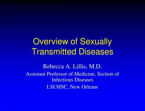 Ppt Overview Of Sexually Transmitted Diseases Powerpoint Presentation