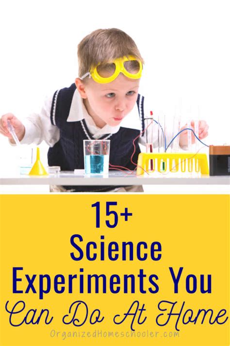 15 Science Experiments To Do At Home ~ The Organized Homeschooler