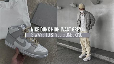 3 Ways To Style Nike Dunk High Vast Grey Unboxing And On Feet