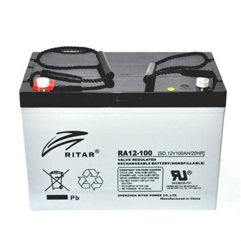 Caravansplus Ritar 12v 100ah Agm Deep Cycle Battery Ra12 100d