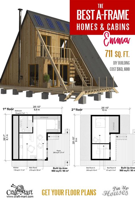 Cool A Frame Tiny House Plans Plus Tiny Cabins And Sheds Craft Mart