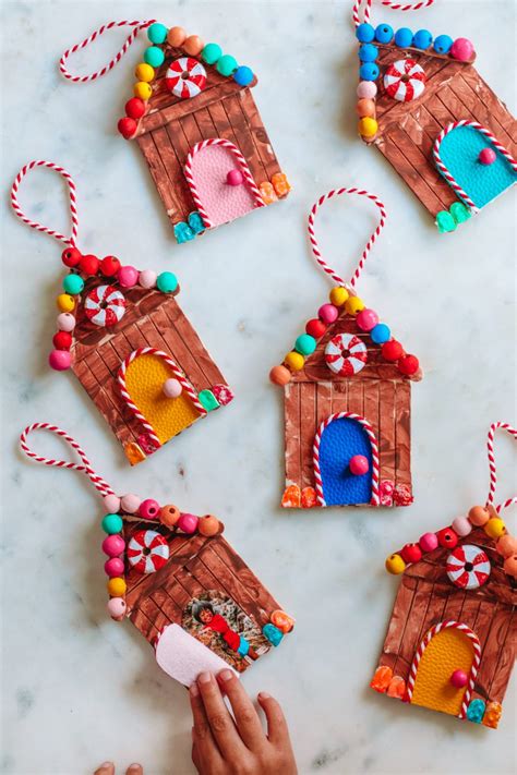 Diy Popsicle Stick Gingerbread House Ornaments Laptrinhx