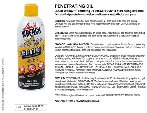 Liquid Wrench Penetrating Oil Anti Seize 11 Oz Aerosol Spray Etsy