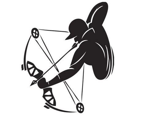 The Silhouette Of A Person With A Bow And Arrow