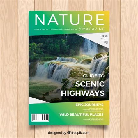 Download Modern Nature Magazine Cover Template With Photo
