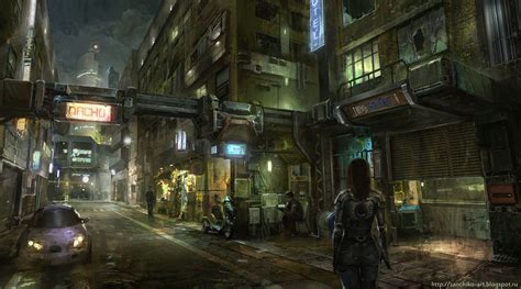 Streets Alexander Chelyshev Cyberpunk Art Cyberpunk City Futuristic City