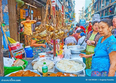 Street Food In Chinatown Yangon Myanmar Editorial Photo Image Of