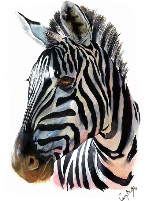 Zebra By ~xbrightwingx Zebra Art Zebra Painting Animal Paintings