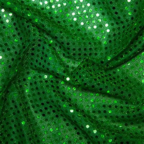 Emerald Green 3mm Sequin Fabric Shiny Sparkly Material 44 112cm