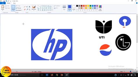 How To Create Logo In Paint पेंट में लोगो कैसे बनाये Youtube