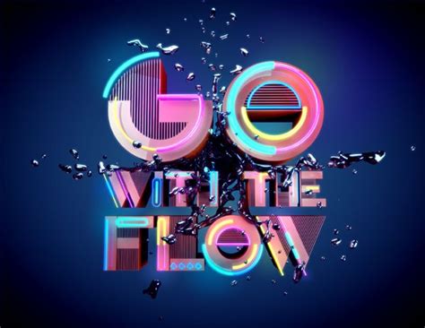Go With The Flow By Erik Castillo Via Behance Typography Drawing