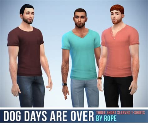 Three Short Sleeved T Shirts At Simsontherope Sims 4 Updates