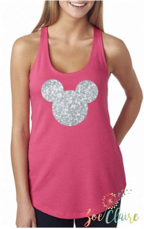 Disney Princess I Glitter Minnie Mouse Tank Top I Disney Glitter Tank Tops Glitter Shirt