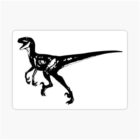 Dino Black And White Art Sticker For Sale By Irosh077 Redbubble