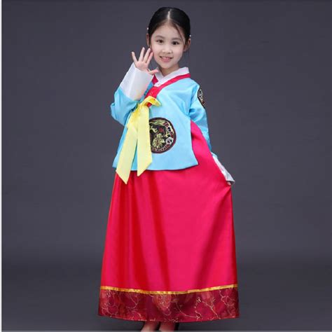 Present Girls Childrens Clothing Traditional Dress Korean Costumes