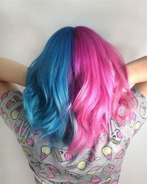 23 Brilliant Split Hair Color Ideas Thatll Make You Dye Your Hair