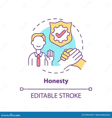 Honesty Concept Icon Stock Vector Illustration Of Drawing 218427629