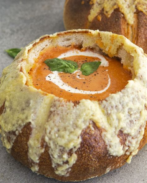 Tomato Soup In A Cheesy Bread Bowl By Thefeedfeed Quick And Easy Recipe