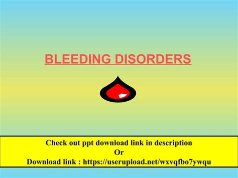 Bleeding Disorders Causes Types And Diagnosis Ppt
