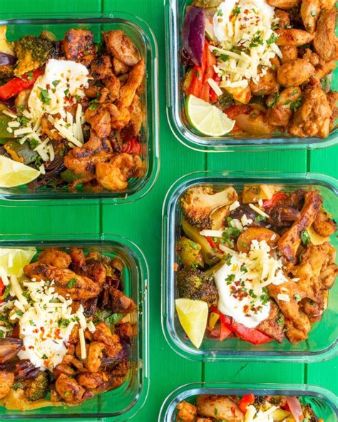 Low Carb Mexican Inspired Chicken Meal Prep Bowls Recipe Healthy