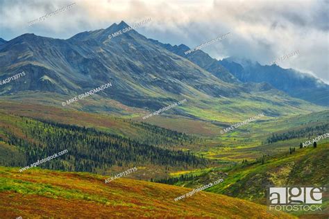 Ogilvie Mountains Part Of The Yukon Ranges Dempster Highway Stock