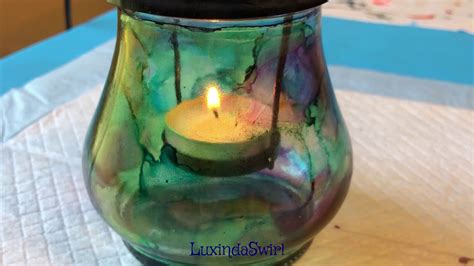 Using Alcohol Inks On Glass For A Beautiful Stained Glass Effect