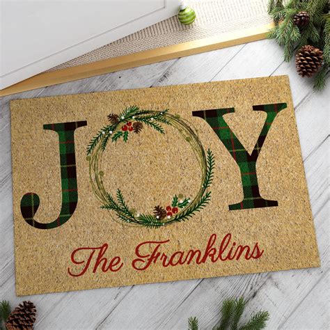 Christmas Joy Personalized Doormat