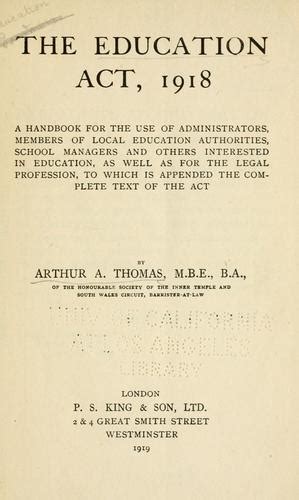 The Education Act 1918 1919 Edition Open Library