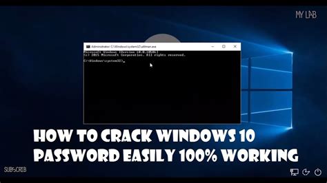 How To Crack Windows 10 Password Easily 100 Working My Lab Youtube