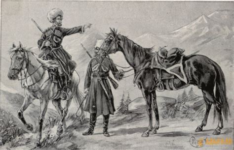 Circassian Cherkess Adyghe Cavalry История Персы Горный пейзаж
