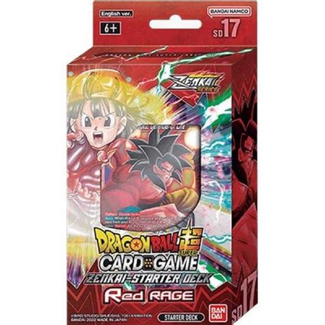 Dragon Ball Super Card Game Red Rage Starter Deck Sd17 Zenkai Series