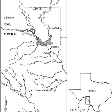 Map Of The Lower Pecos Cultural Area Indicating The Geographic Extent