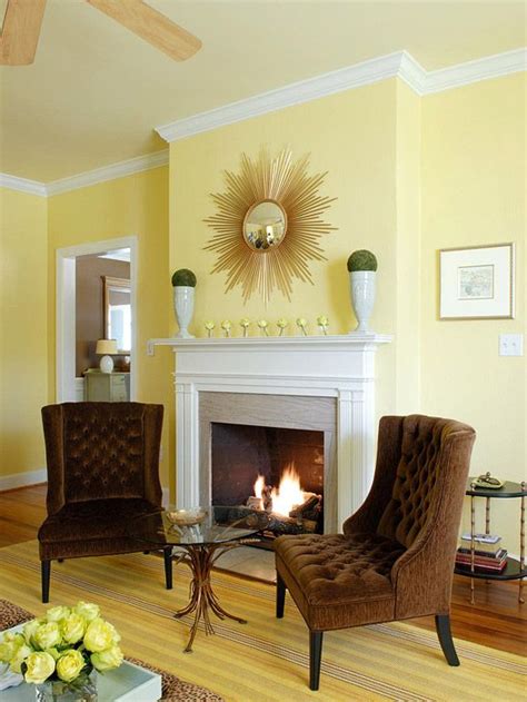 How To Decorate Your Living Room With Cheery Yellow Yellow Walls