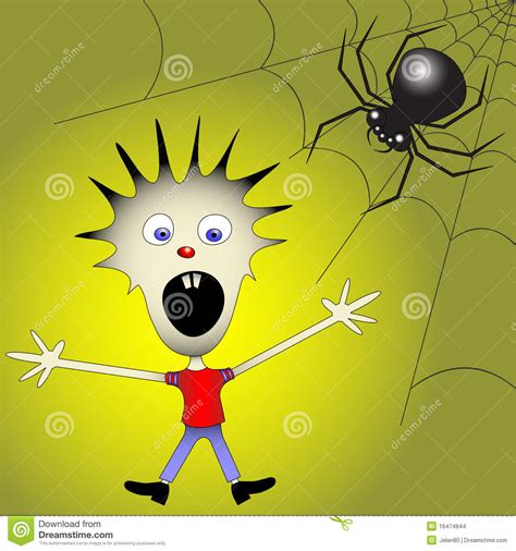Kid Afraid Of Spider Stock Vector Image Of Child Emotion 16474844