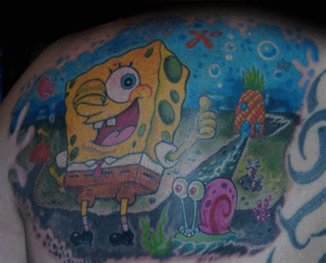 50 Spongebob Tattoo Designs For Men Cartoon Ink Ideas Bild Tattoos