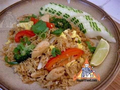 Recipe Thai Fried Rice With Chicken Khao Pad Namprik Pao Sai Kai