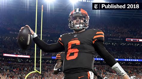 baker mayfield ends cleveland browns 635 day winless streak the new york times