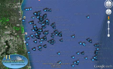 Jacksonville Florida Fishing Map Florida Fishing Maps For Gps