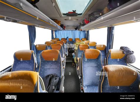 Bus Interior Seats Stock Photo Alamy
