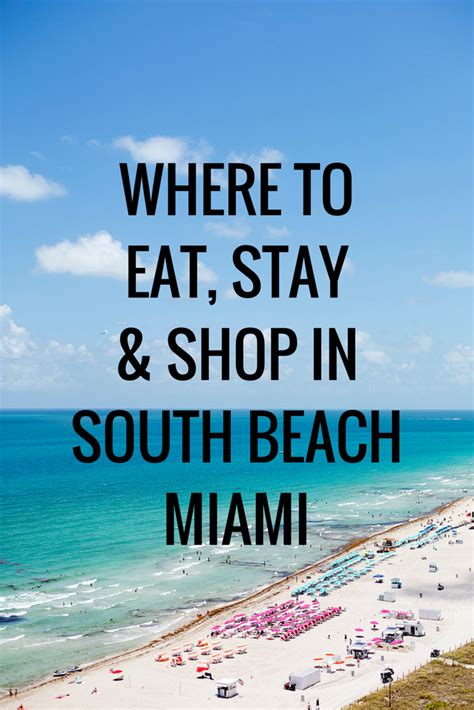 Where To Eat Stay And Shop In South Beach Miami South Beach Miami