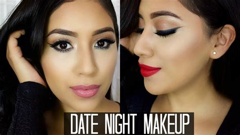 sexy casual date night makeup tutorial 2 lip options smokey out liner youtube