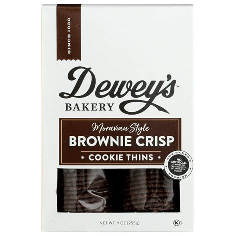Deweys Bakery Brownie Crisp Cookie Thins 9oz Pk 6