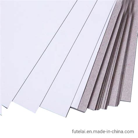 White Coated Duplex Grey Cardboard Paper Board With Grey Back China