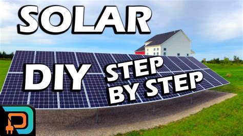 Diy Kw Grid Tie Ground Based Home Solar Panel System Installation Youtube