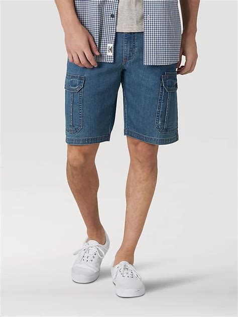 Wrangler® Mens Five Star Premium Denim Cargo Shorts