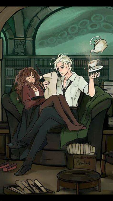 Dramione Harry Potter Anime Harry Potter Drawings Harry Potter