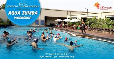 Aqua Zumba Workshop At Club Babylon Club Babylon Ahmedabad July 14