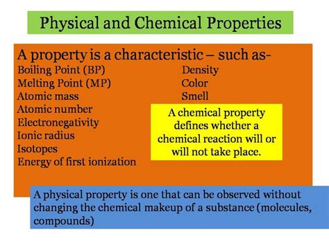 Physical And Chemical Properties And Changes Hromstick