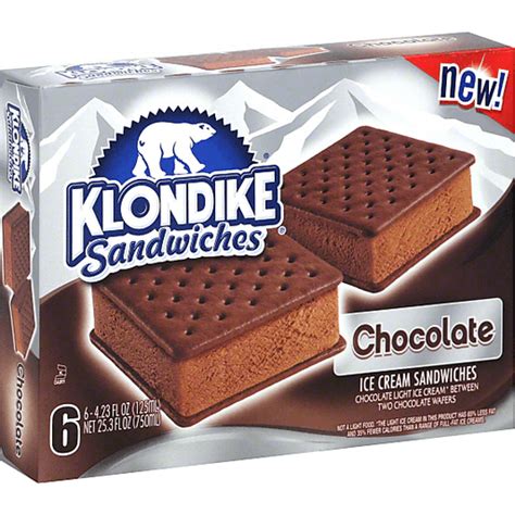 Klondike Chocolate Ice Cream Sandwiches 6 Ct Box Sandwiches And Bars